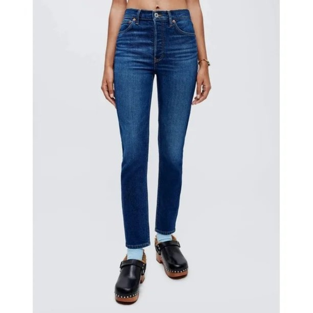 RE/DONE 90s High Rise Ankle Crop‎ Jeans Women's Size 28 Deep
Safari